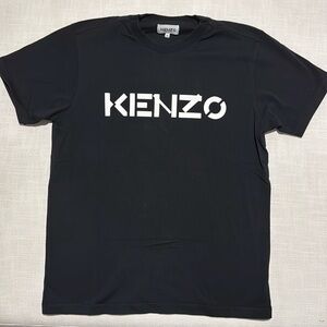 KENZO PLAIN BLACK TEE - size M
